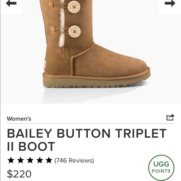 Bailey Button Triplet Uggs Boot - Picture 7 of 7